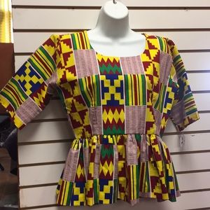 African Kente Print Top